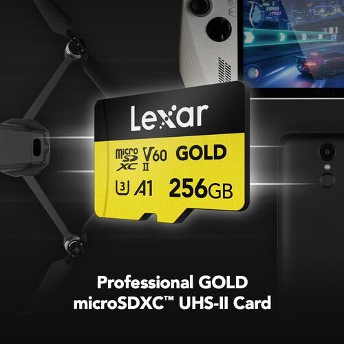 Карта пам'яті Lexar 256 ГБ Professional GOLD UHS-II microSDXC
