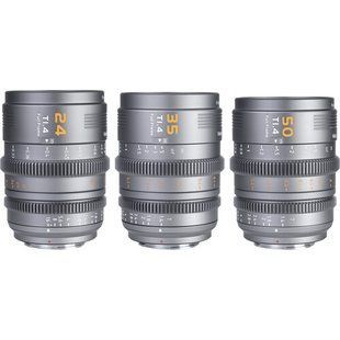 Набор объективов Sirui VP-1 Vision Prime T1.4 Full-Frame Cine 3-Lens Kit (встроенный E mount + в комплекте адаптеры L, Z, RF mount) (Metal Gray)