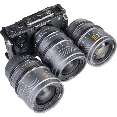 Набор объективов Sirui VP-1 Vision Prime T1.4 Full-Frame Cine 3-Lens Kit (встроенный E mount + в комплекте адаптеры L, Z, RF mount) (Metal Gray)