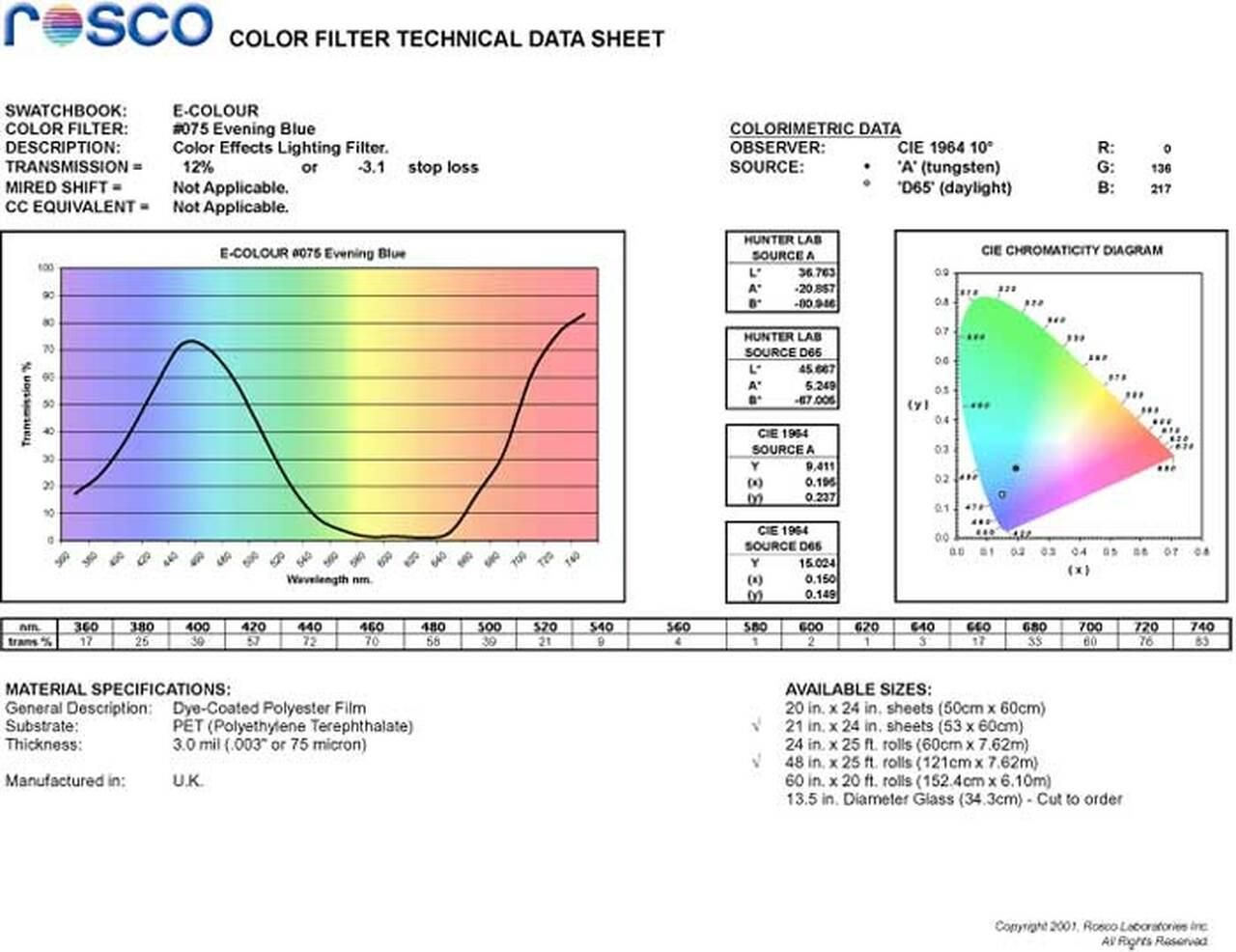 Фільтр Rosco E-Colour+ 079 Just Blue Roll (60792)