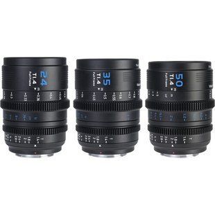 Набор объективов Sirui VP-1 Vision Prime T1.4 Full-Frame Cine 3-Lens Kit (встроенный E mount + в комплекте адаптеры L, Z, RF mount) (Black)