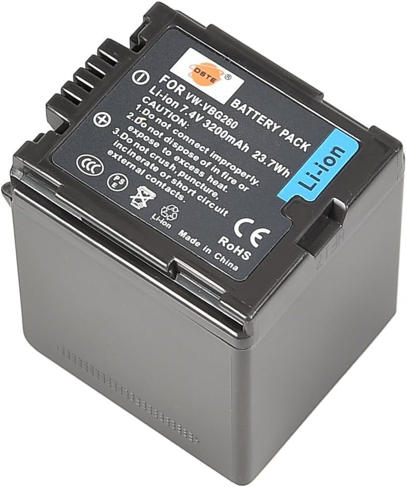 Аккумулятор DSTE VW-VBG260 Li-Ion 3200mAh, 7.2V для Panasonic