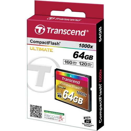 Карта памяти Transcend Compact Flash Ultimate 1066x 64 GB 160 Vb/s