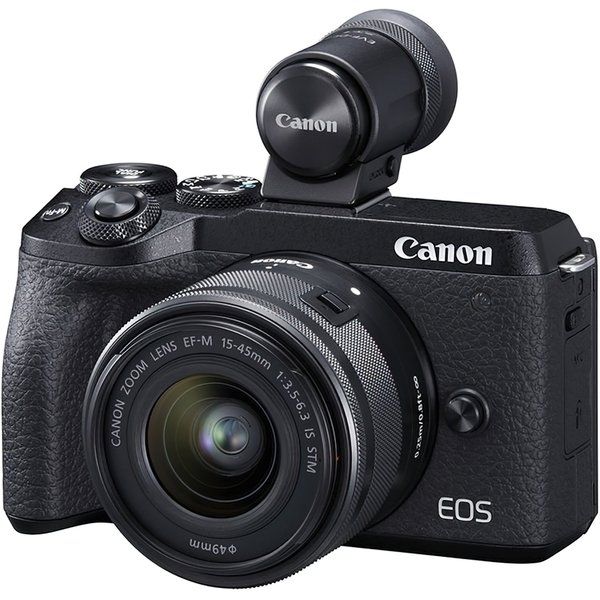 Камера CANON EOS M6 II (Body) + 15-45mm IS STM Black + видоискатель EVF-DC2 (3611C053)