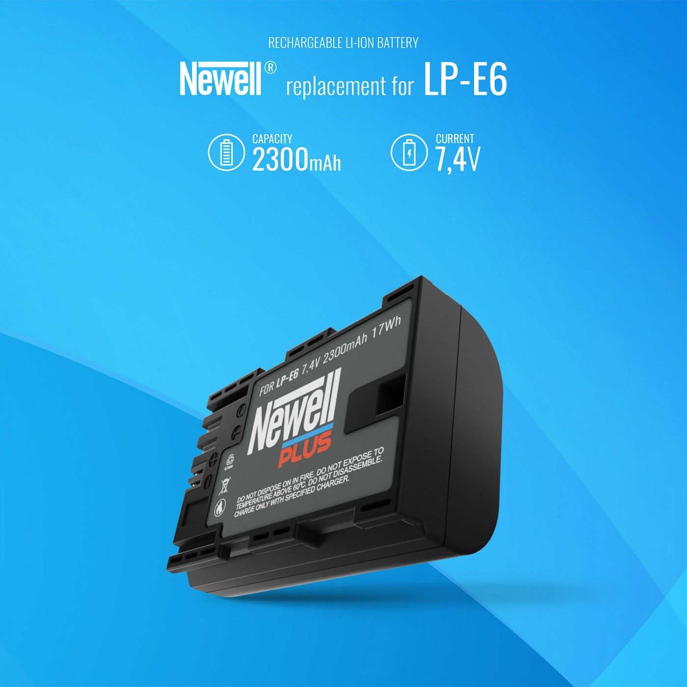 Аккумулятор NEWELL LP-E6+ (Plus) (NL1250)