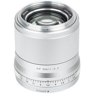 Объектив Viltrox AF 56mm f/1.4 APS-C (для Nikon Z-Mount) (серебряный)