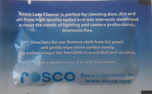 Серветки для чистки лінз ROSCO Lens Cleaner Towellette