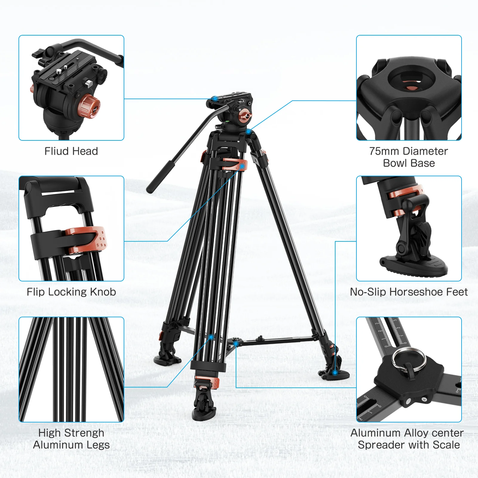 Штатив Bestview // Desview Professional Tripod для телесуфлера DT20/DT22/DT24 (BG160)