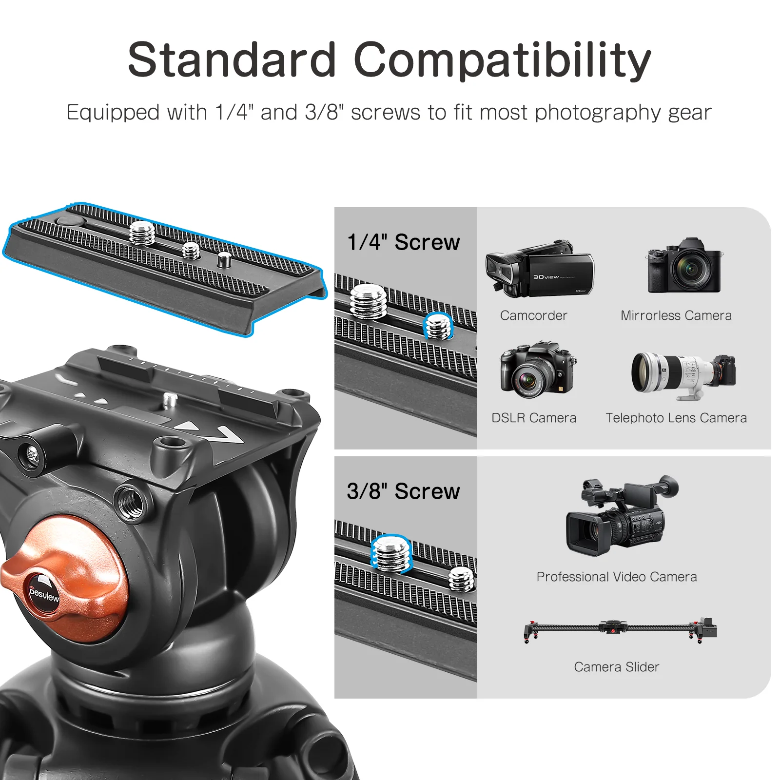 Штатив Bestview // Desview Professional Tripod для телесуфлера DT20/DT22/DT24 (BG160)