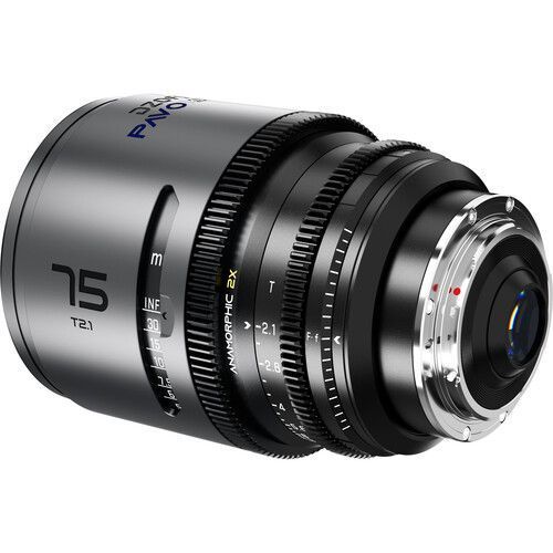 DZOFILM PAVO 75mm T2.1 2x анаморфный объектив с синим покрытием (крепление PL/EF, шкала в футах)