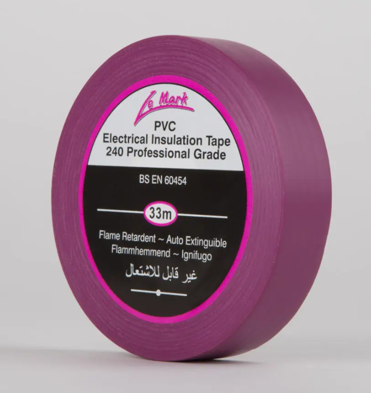 Клейкая лента Le Mark PVC Electrical Insulation Tape 75mm x 33m Violet (LEMPVC75V)