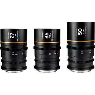 Об'єктив Venus Optics Laowa Nanomorph S35 Prime 3-Lens Bundle (27мм, 35мм, 50мм) (Amber) - Canon RF*