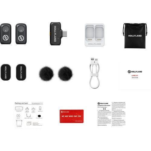 Бездротова мікрофонна система Hollyland Lark A1 Mini Duo (на 2 персони) (USB-C)