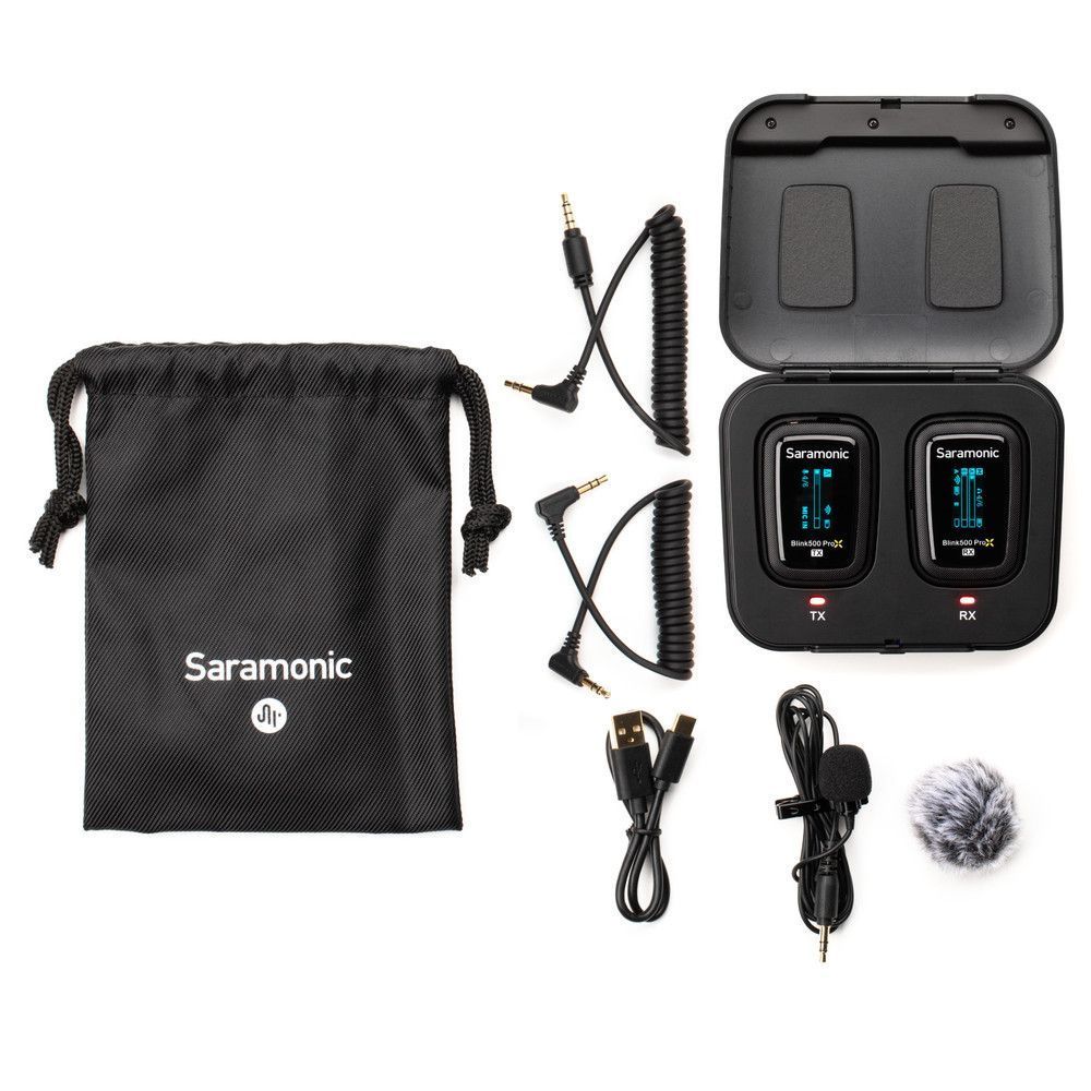 Бездротова мікрофонна система Saramonic Blink 500 ProX B1 з петличним мікрофоном для однієї особи(2,4 ГГц)