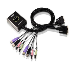 Перемикач KVM 2-портовий USB+DVI ATEN CS682 (вживаний)