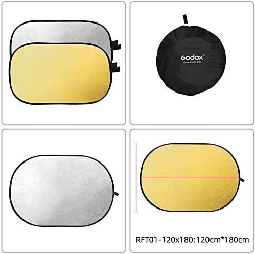 Відбивач світла Godox RFT-01 Gold & Silver Reflector Disc 120X180CM