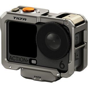 Клітка Tilta Camera Cage для DJI Osmo Action 6 + адаптер кріплення (Titanium Gray)(TA-T95-A-TG)