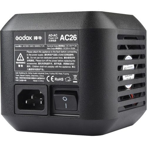 Адаптер Godox AC-26 для AD600Pro – мережевий адаптер для безперервного живлення спалаху