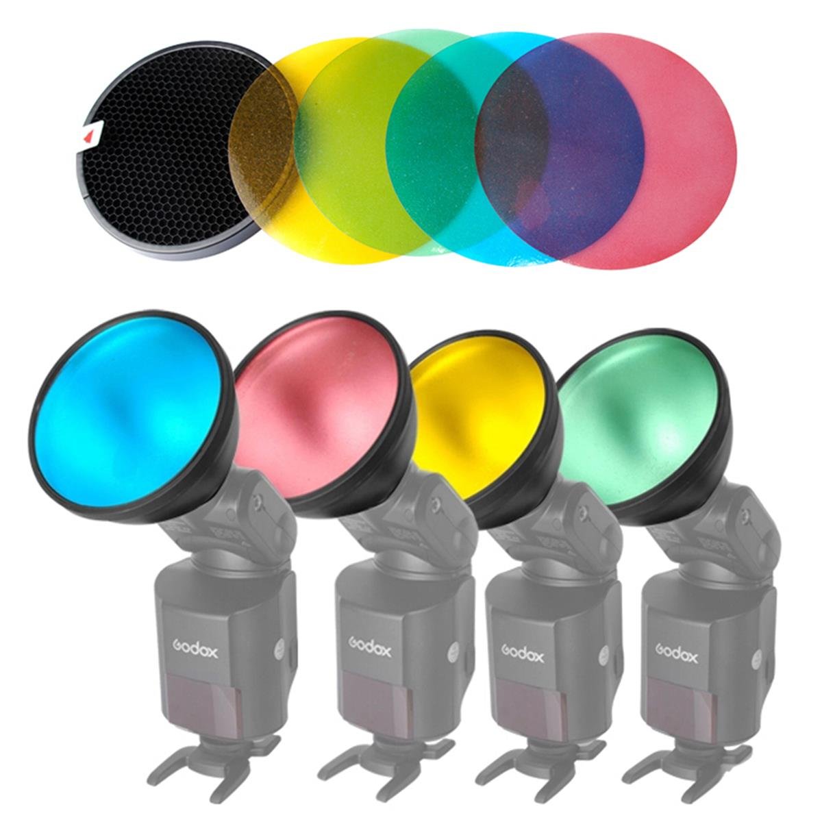 Набор гелевых фильтров Godox Flash Color Gel Pack & Reflector Grid AD-S11/AD-S12 – комплект для творческого управления светом