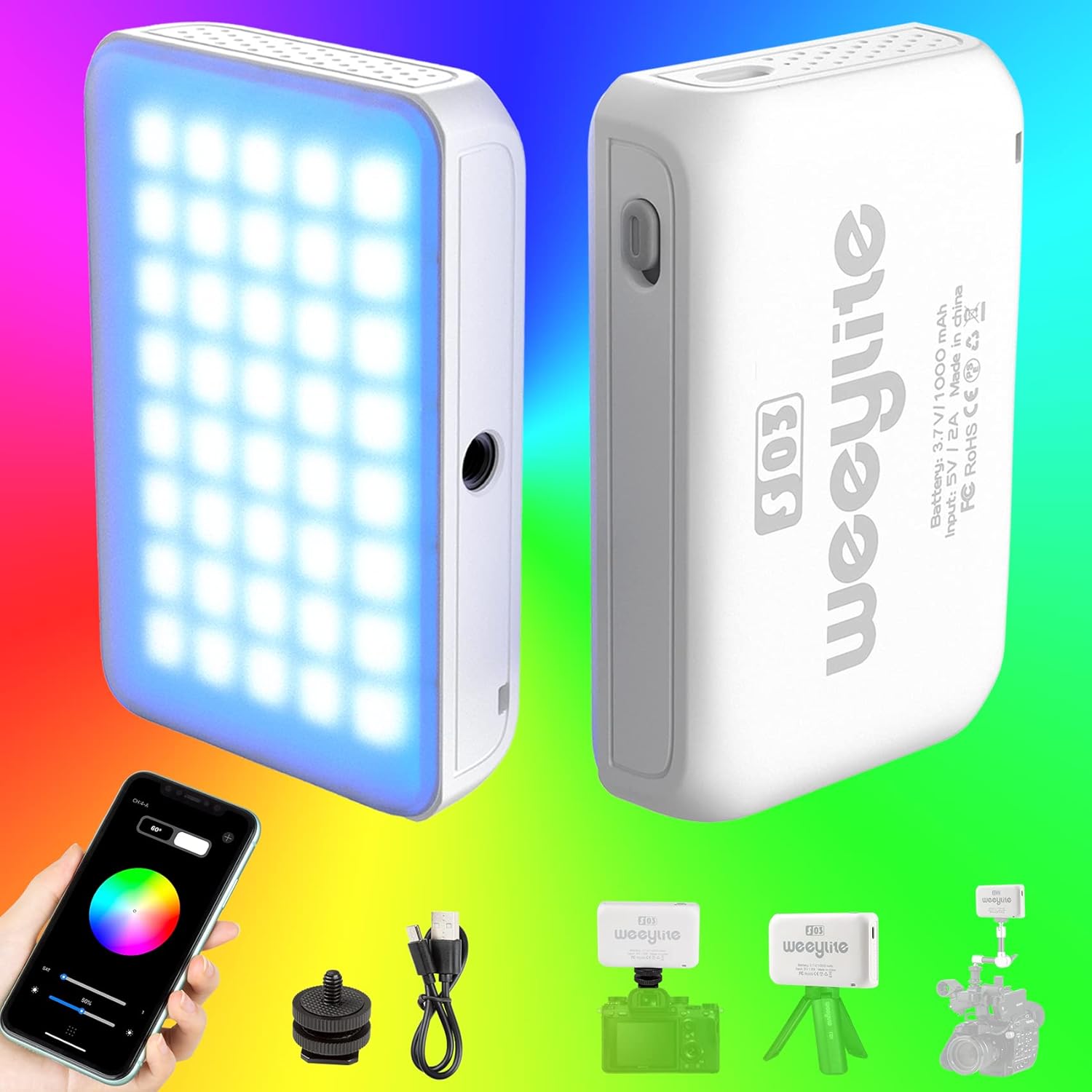 Viltrox Weeylite S03-W (White) - ультракомпактне RGB LED-джерело світла для бездротової зйомки