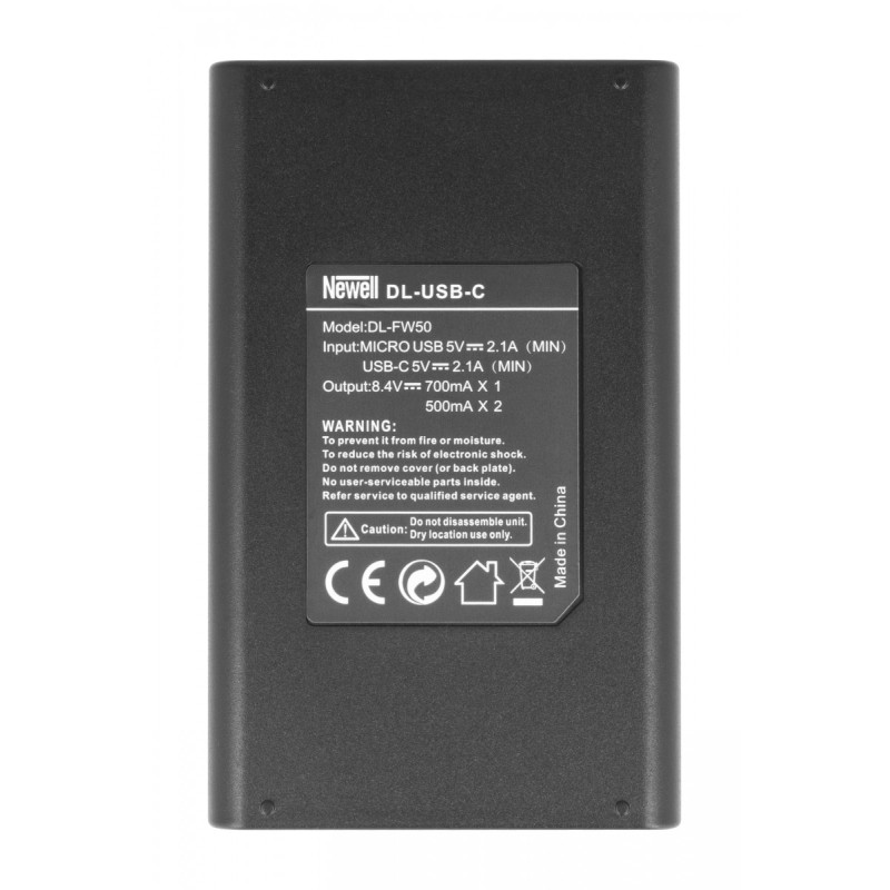 Newell DL-USB-C NP-FW50 (NL1964) – компактная USB-C зарядка для двух аккумуляторов Sony NP-FW50