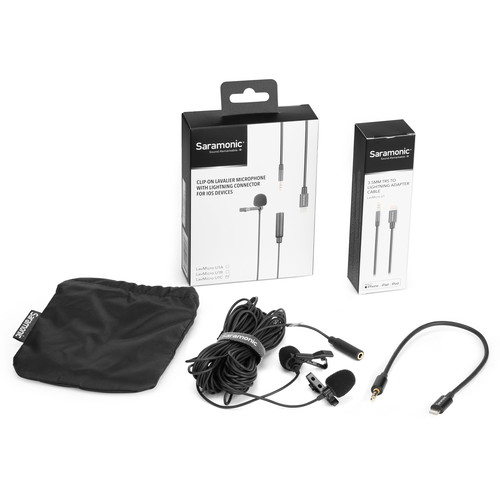 Петличный микрофон Saramonic LavMicro U1C (с двумя головками) (Lightning)
