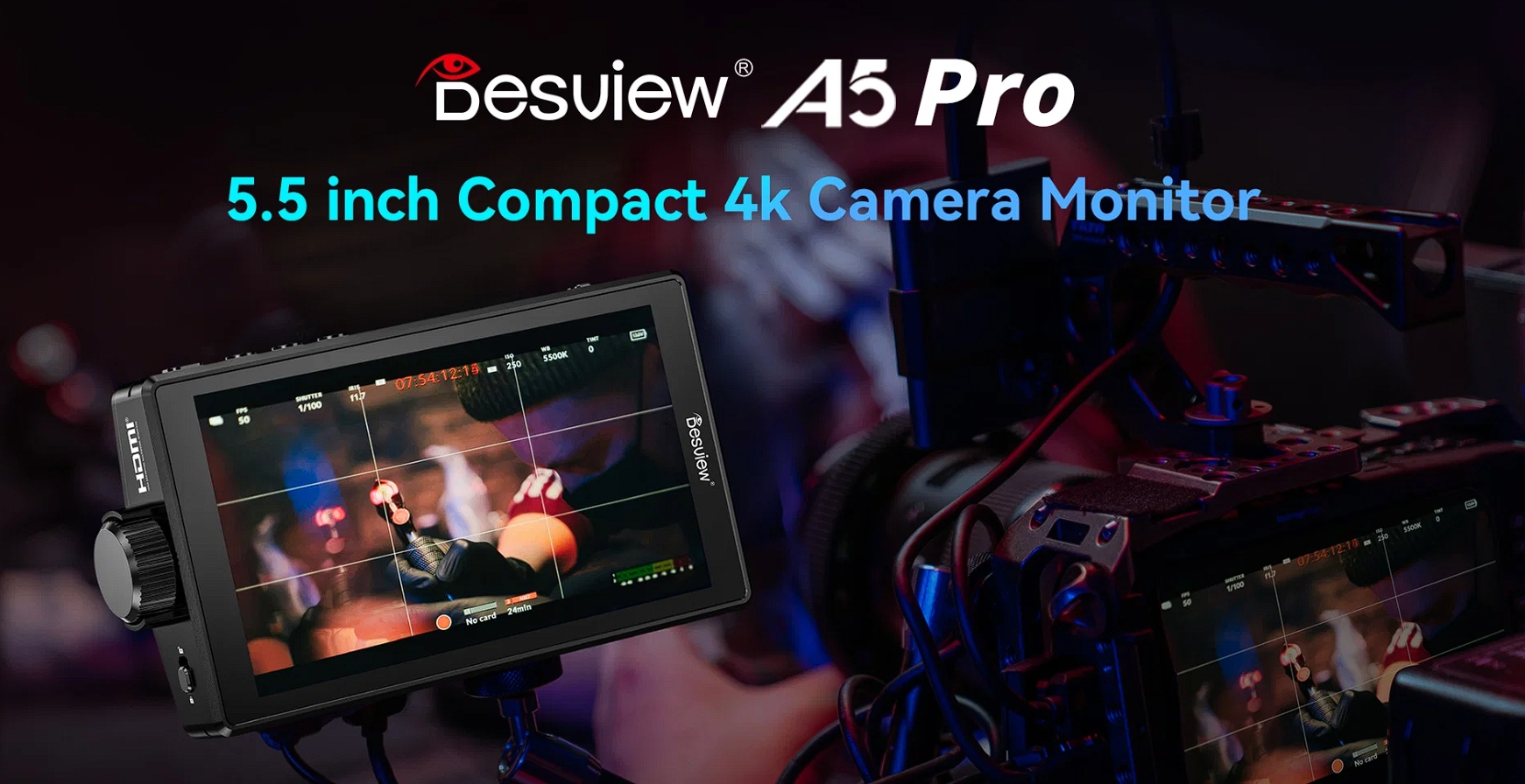 Bestview // Desview A5 PRO (5.5") — накамерний монітор з якісним зображенням Full HD та підтримкою до 4K 60p