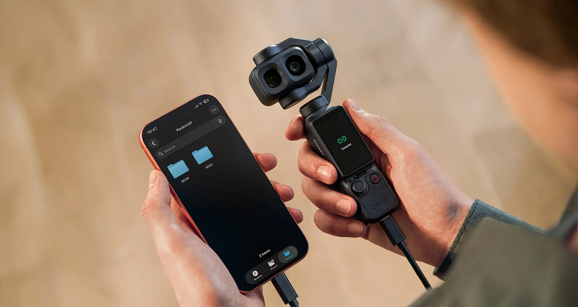 DJI Osmo Pocket 4P Vlog Combo — комплект для зйомки відео із екшн-камери зі стабілізатором, мікрофона та заповнюючого світла