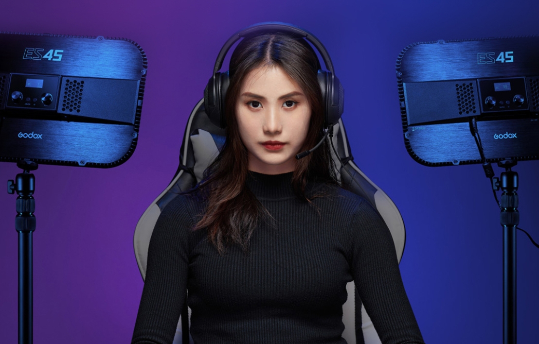 Godox E-Sport ES45 KIT (Bi-Color) — LED панель для кіберспортивних стрімів з високою яскравістю та змінною колірною температурою