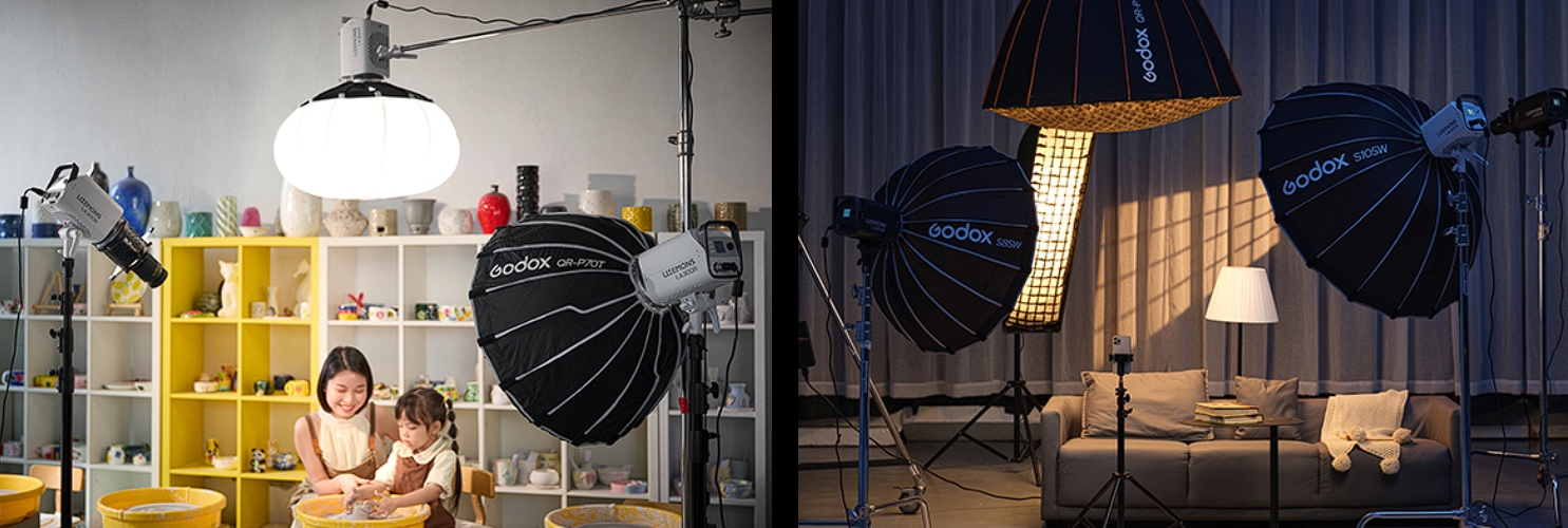 Godox Litemons LA300BI (Bi-Color) (White) — LED світло з яскравістю до 127 000 лк на 1 м для зйомки відео, прямих трансляцій та фото