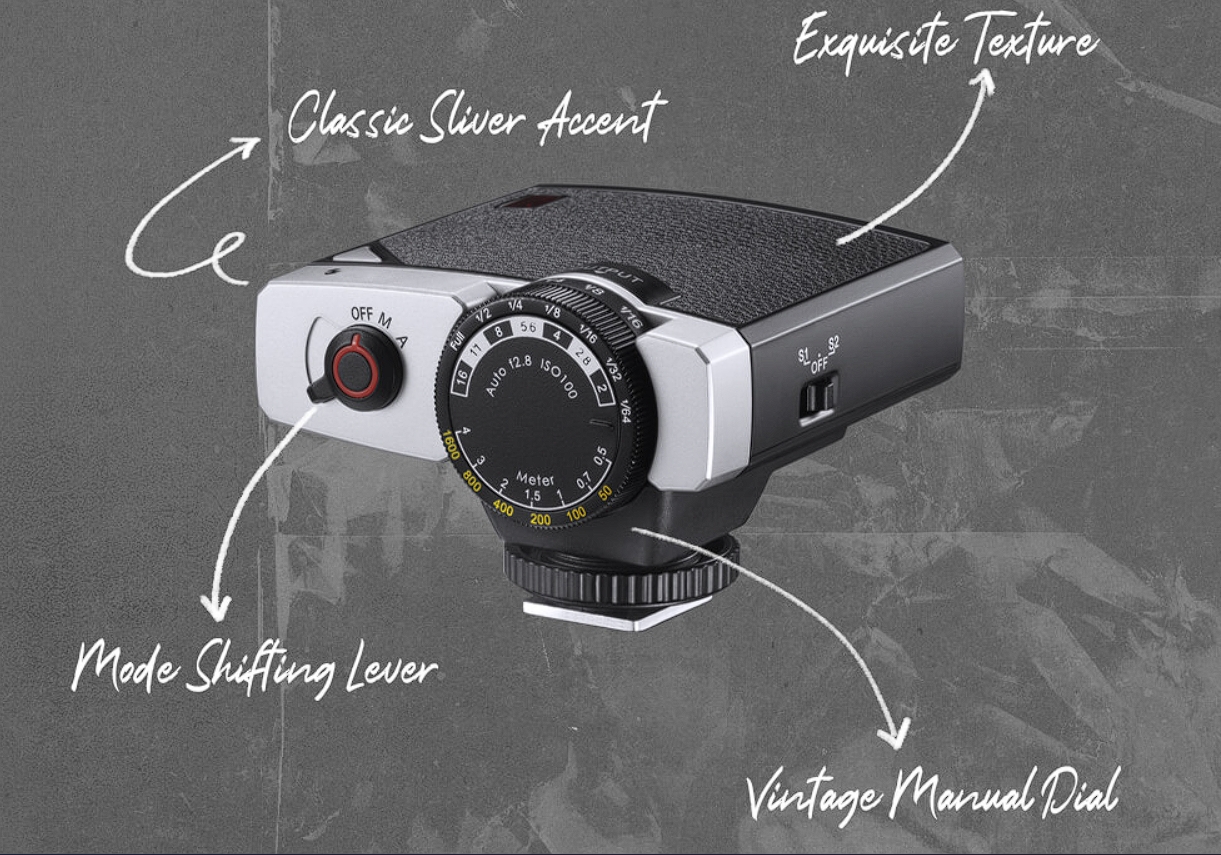 Godox Lux Junior Retro Camera Flash (Black) — накамерний спалах у стилі ретро для швидкої та мобільної зйомки