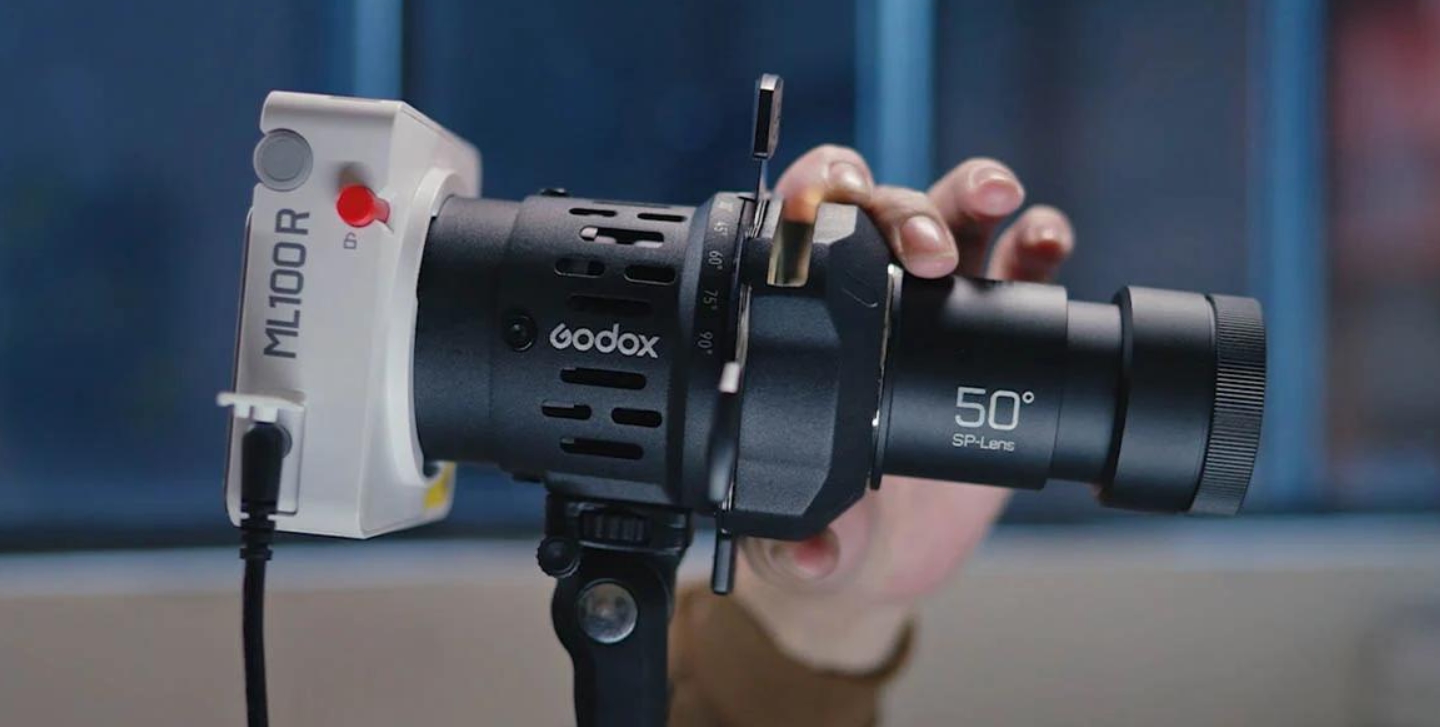 Godox ML-SP50 (50°) для ML100Bi та ML100R — проекційна насадка для контролю світлового потоку та створення світлових візерунків