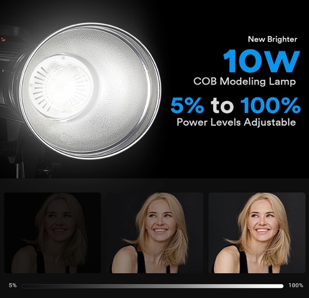 Godox SK400II-V Monolight — спалах з високою потужністю 400 Вт та моделюючим LED світлом 10 Вт для студійного використання