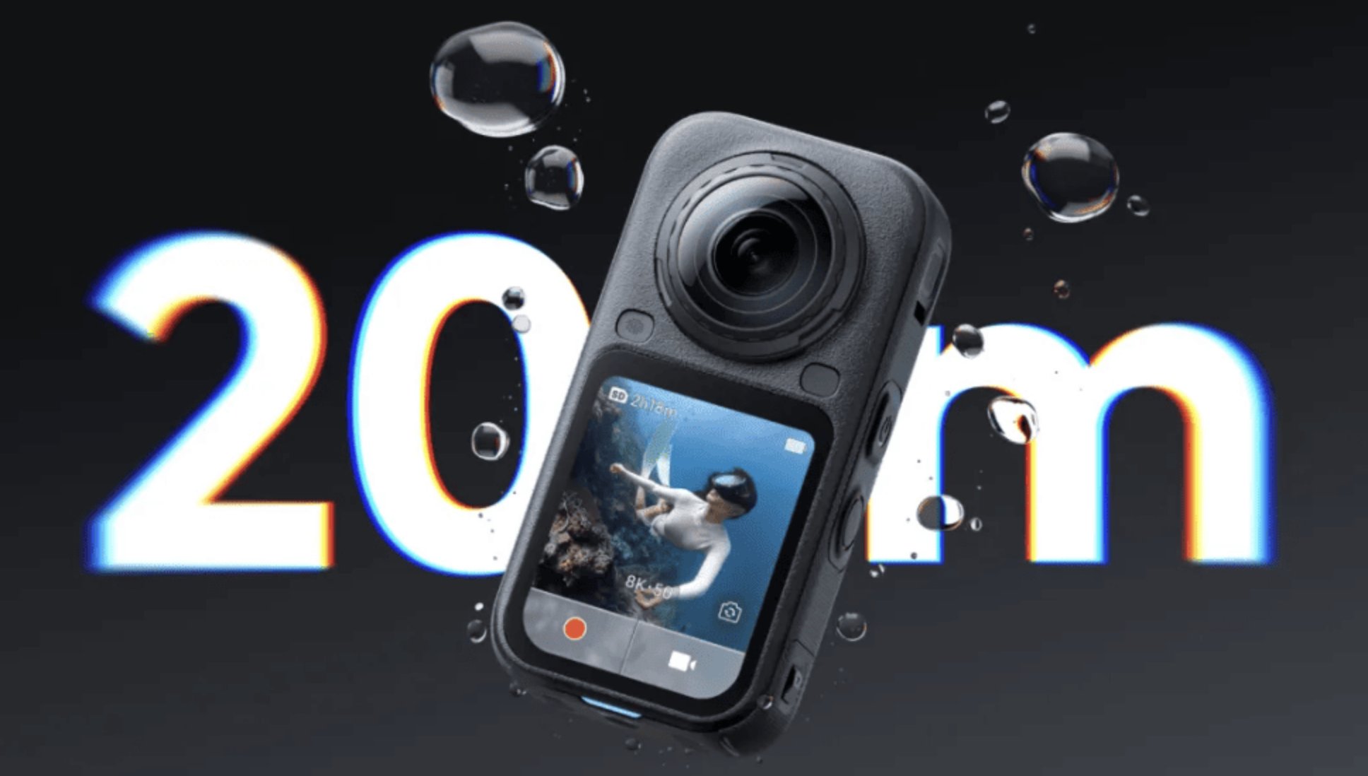 Візуалізація камери Insta360 під водою