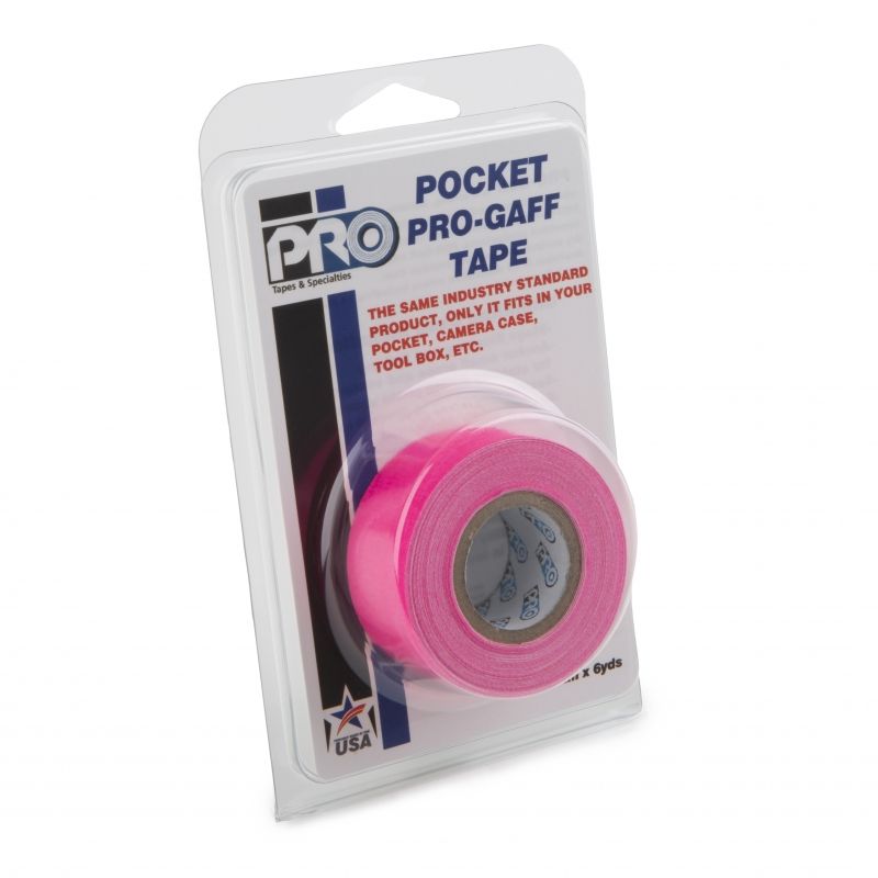 Le Mark Pro Gaff Pocket 24mm x 5.4m Neon Fluorescent Pink – профессиональная клейкая лента для сцен и продакшна