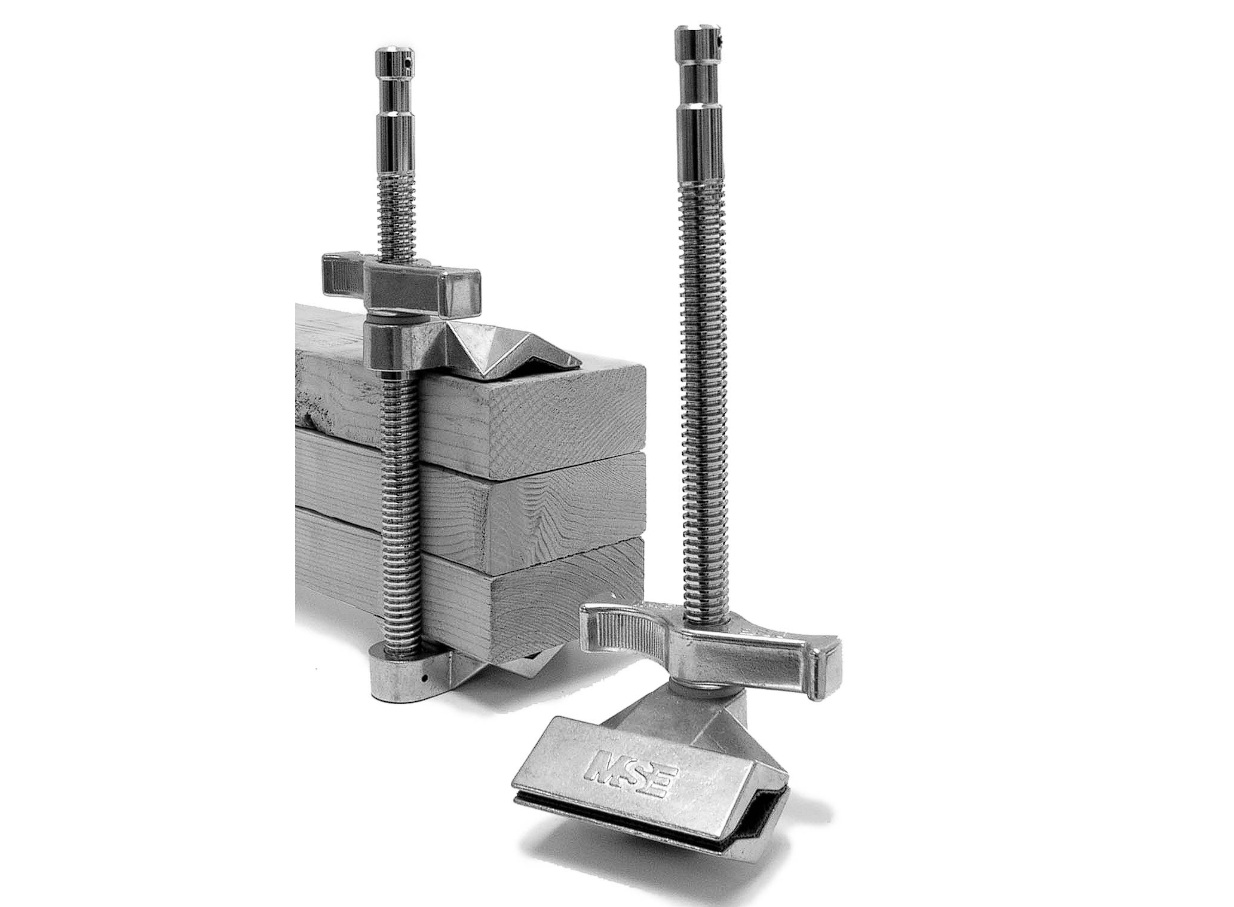 Matthews Matthellini Clamp with 6" End Jaw (Silver) — універсальний затискач з Baby Pin 5/8" для роботи на товстих поверхнях