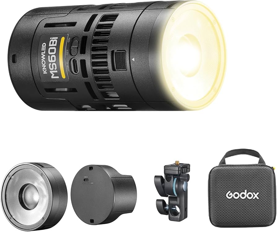 Godox KNOWLED MS60BI: компактный би-цветный LED-прожектор для видеопроизводства