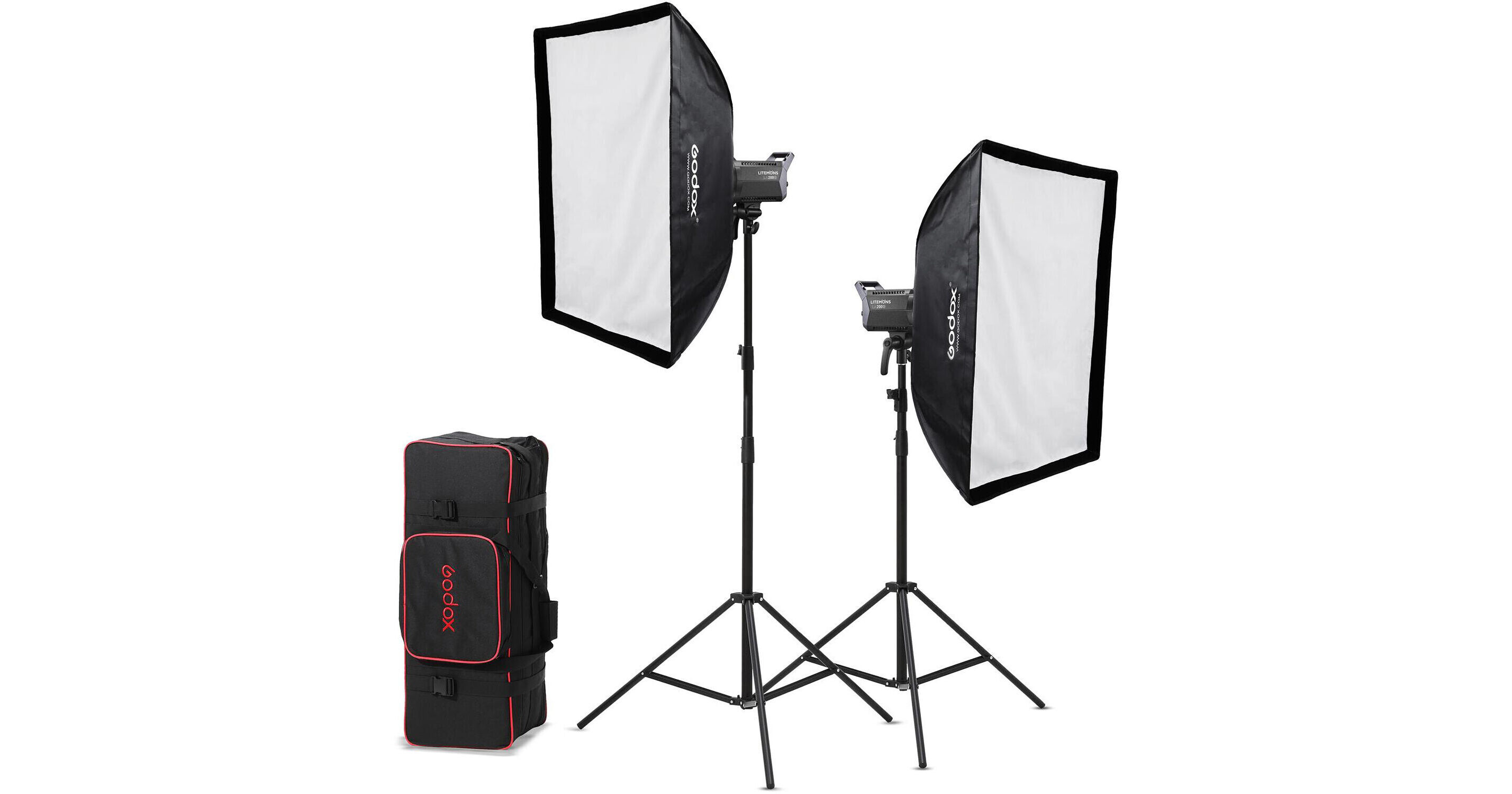 Набор LED света Godox Litemons LA200D-K2 – профессиональное Daylight LED освещение с софтбоксами