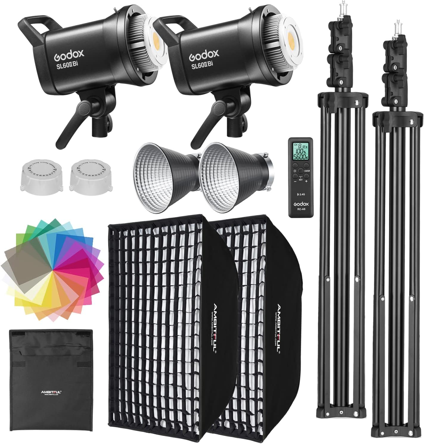 Godox SL60IIBi-K2 — набір LED світла з регулюванням температури та аксесуарами