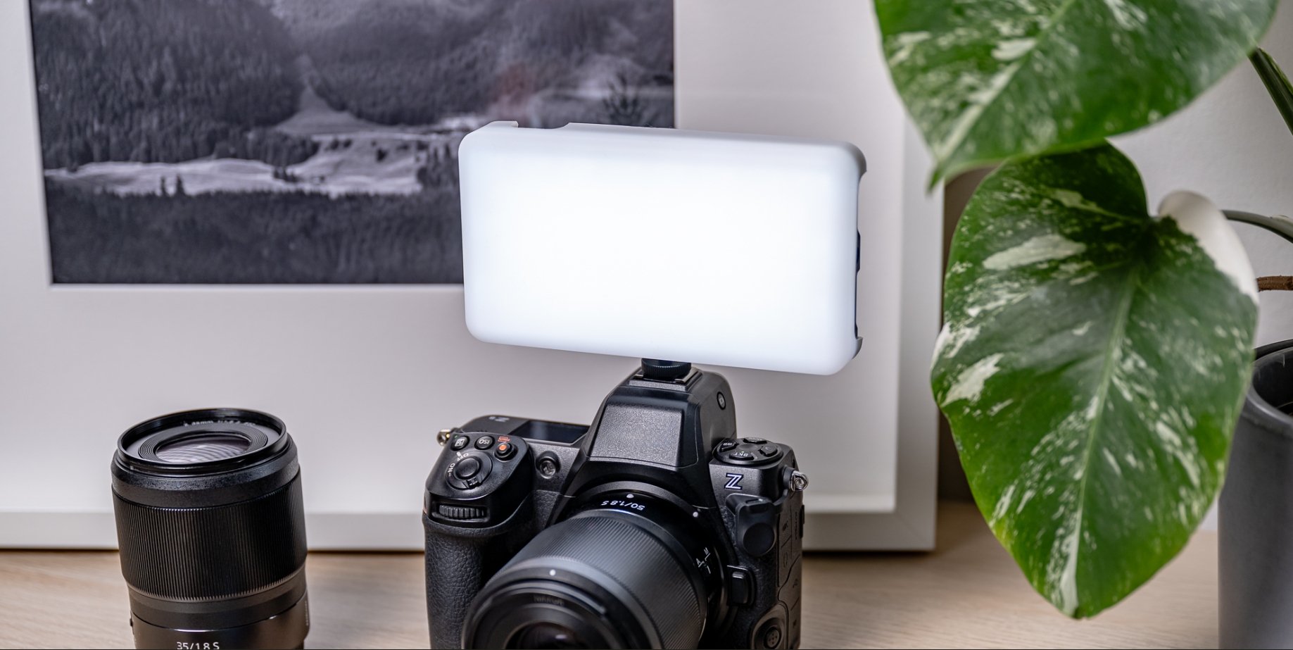 LED панель Newell LED RGB-W Rangha + дифузор + штатив (NL4267) — компактний набір для зйомки фото, відео та ведення трансляцій