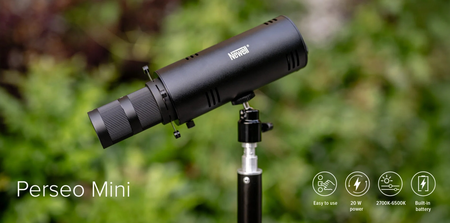 Newell Perseo Mini optical LED snoot (NL4629) — компактний прожектор з потужністю 20 Вт та широкими можливостями зміни світла