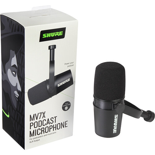 Shure MV7X – професійний студійний мікрофон для подкастів