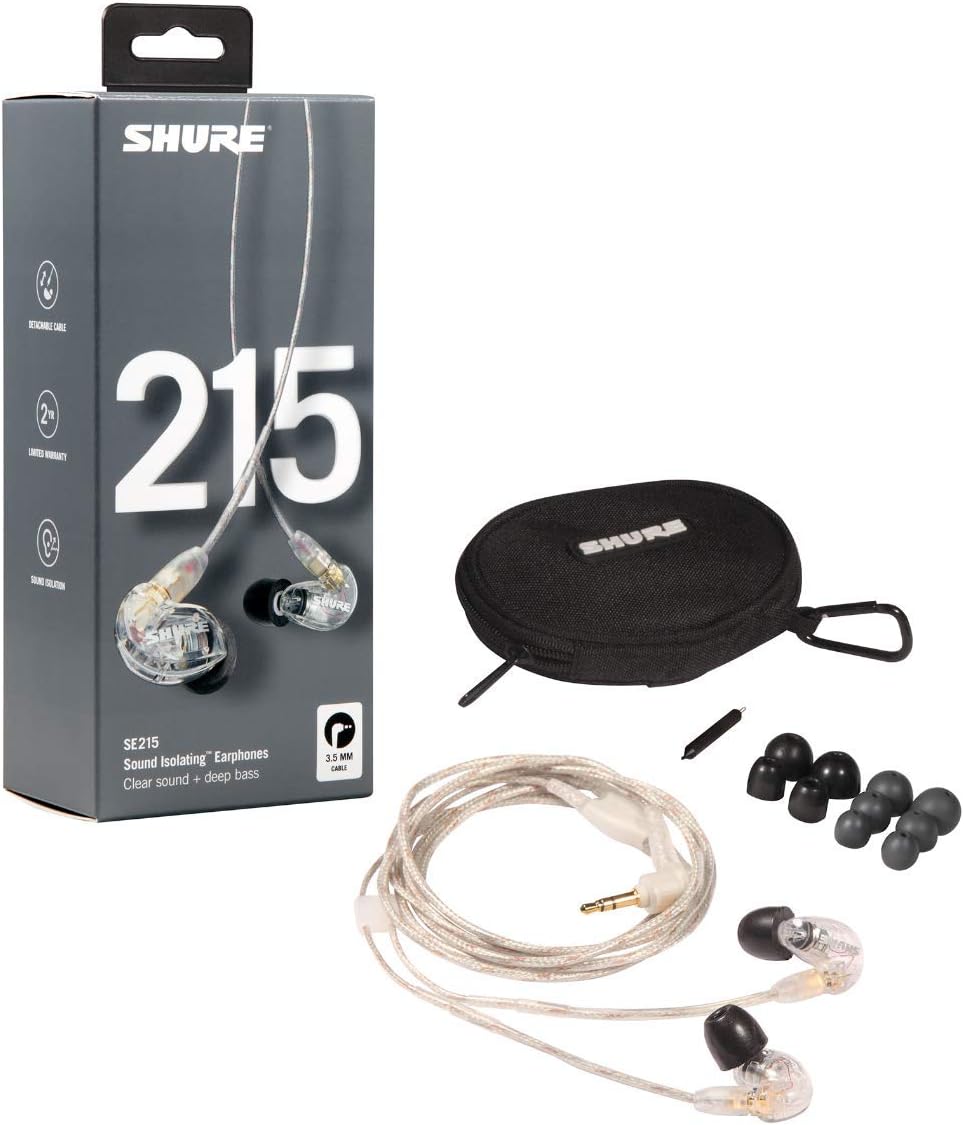 Shure SE215 Clear — професійні внутрішньоканальні навушники з деталізованим звуком