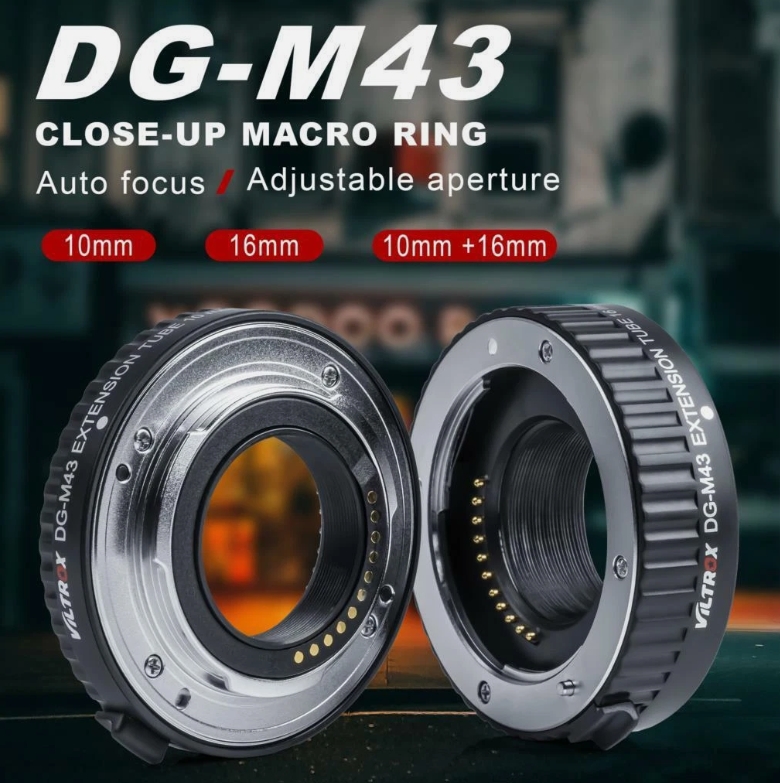 Viltrox Automatic Extension Tube Set (для MFT)(DG-M43) — макрокільця для зменшення дистанції фокусування оптики